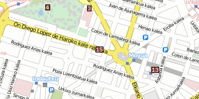 Stadtplan Gran Vía de Don Diego López de Haro